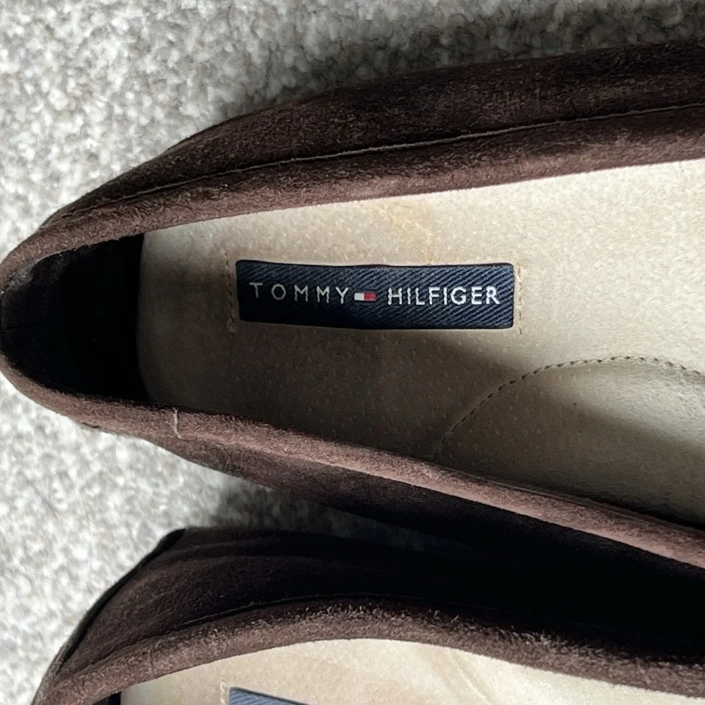 Tommy Hilfiger‎ Womens Suede Moc Penny Loafer Boat Shoe Sz 8.5 Brown